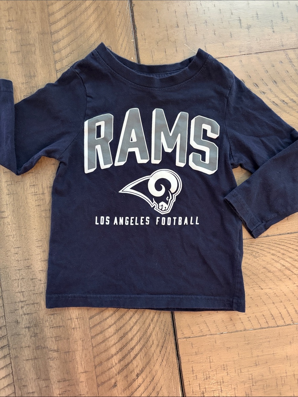 NFL Navy Los Angeles Rams Long Sleeve Toddler Tee 2T